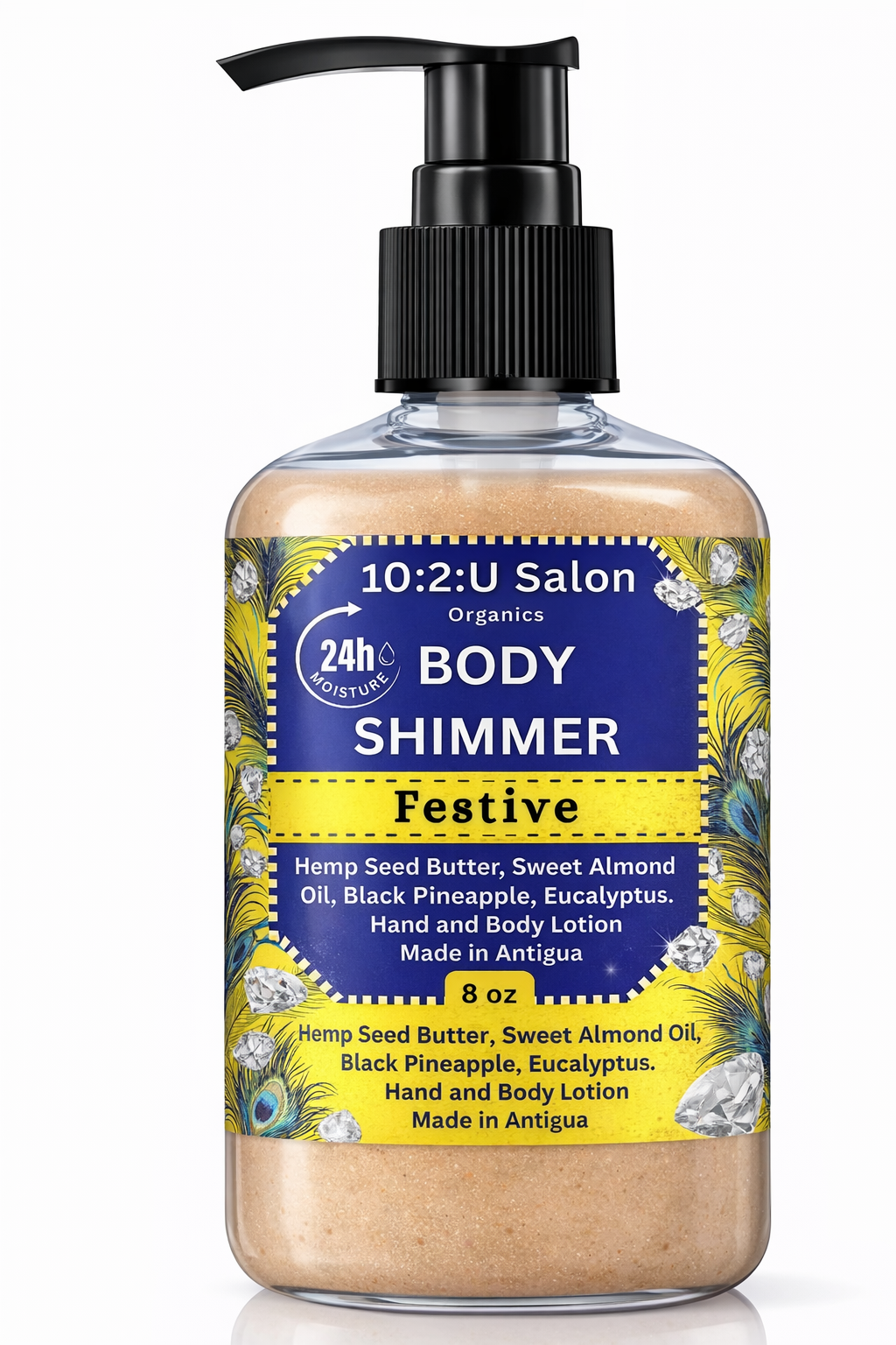 Illuminating Hand and Body Cream 10FL Oz for dry, eczema-prone skin with Shimmer