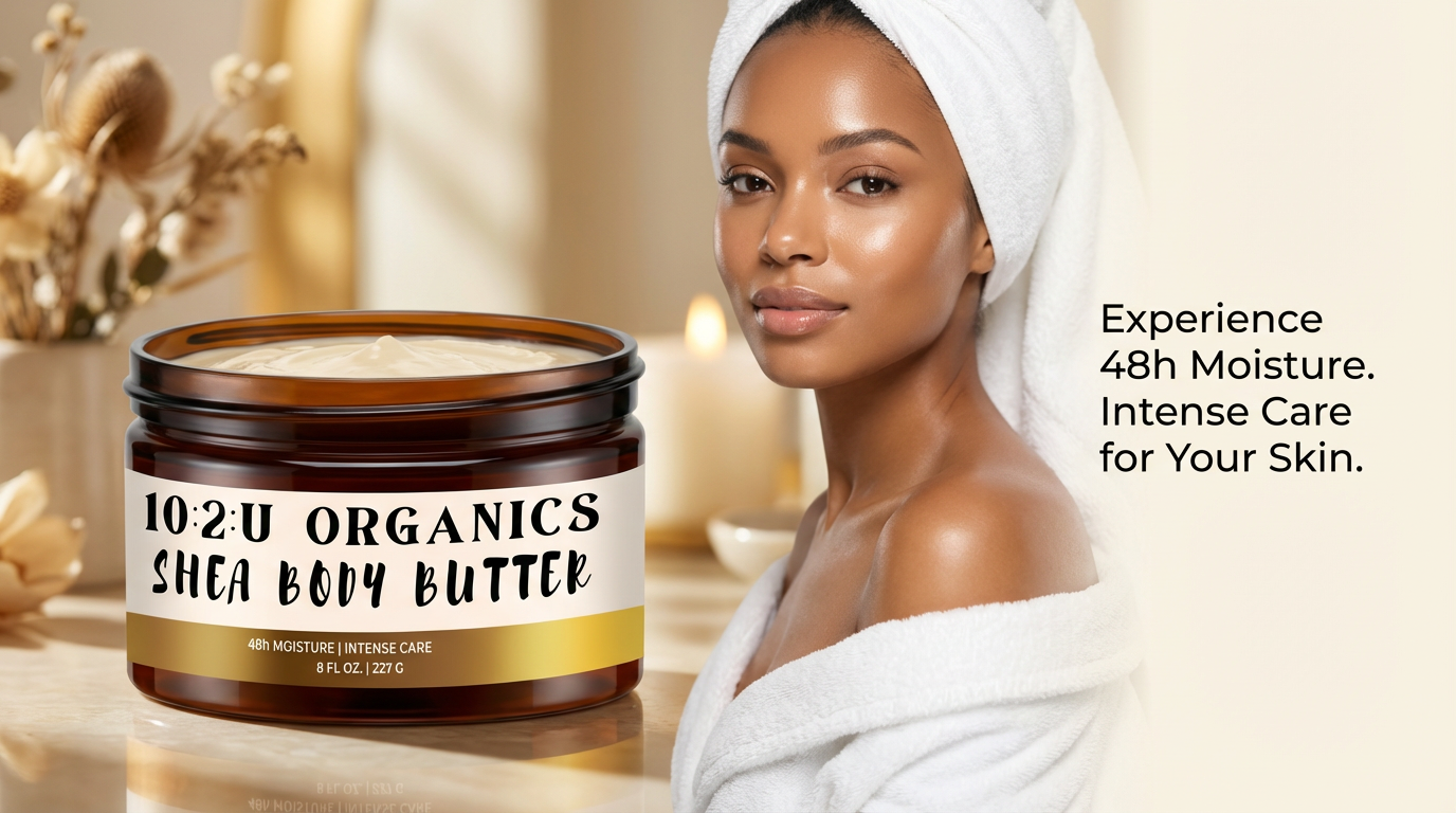 Handmade Firm Organic Shea Body Butter 8oz with infused Aloe Vera Gel and Pineapple for scars, stretch marks, and blemishes.