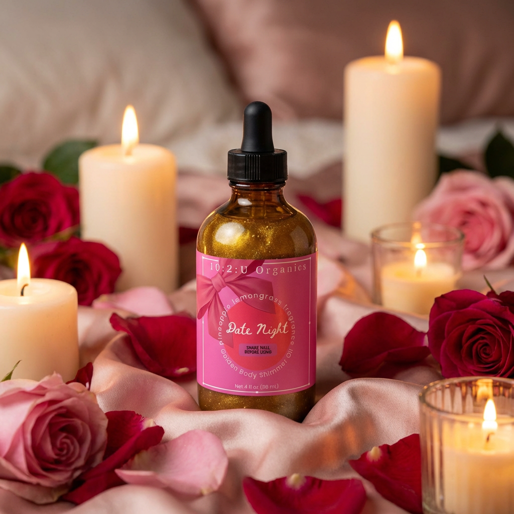 Shimmering Body Oil Created for Melanin Rich Skin, Illuminates Skin with Finishing Touch of Shimmer for Glowing Skin 4oz