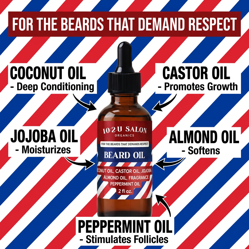 Premium Blend Beard Oil 2 FL Oz, Eliminating Beard Dandruff, Healthy Beard Growth.