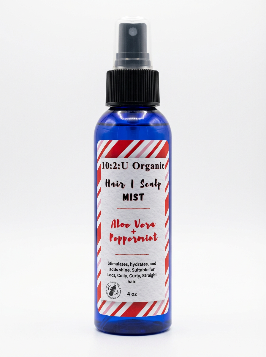 Stimulate Spray – Hydrating & Cooling Mist for Braids, Locs & Protective Styles – Alcohol-Free Formula with Peppermint,  – Stimulate Hair & Scalp 4oz