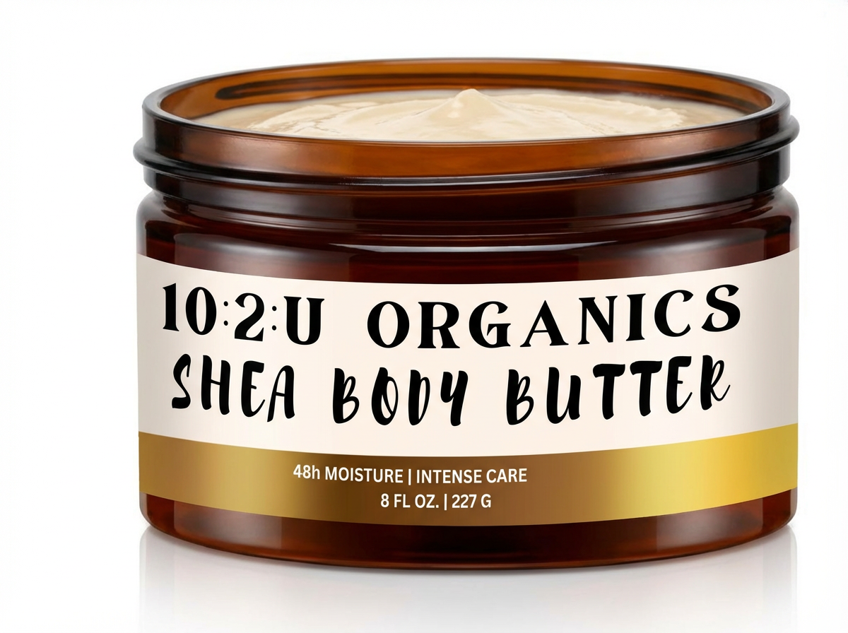 Handmade Firm Organic Shea Body Butter 8oz with infused Aloe Vera Gel and Pineapple for scars, stretch marks, and blemishes.