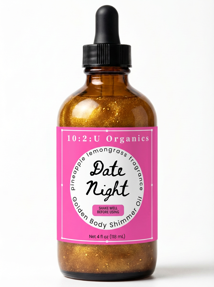 Shimmering Body Oil Created for Melanin Rich Skin, Illuminates Skin with Finishing Touch of Shimmer for Glowing Skin 4oz