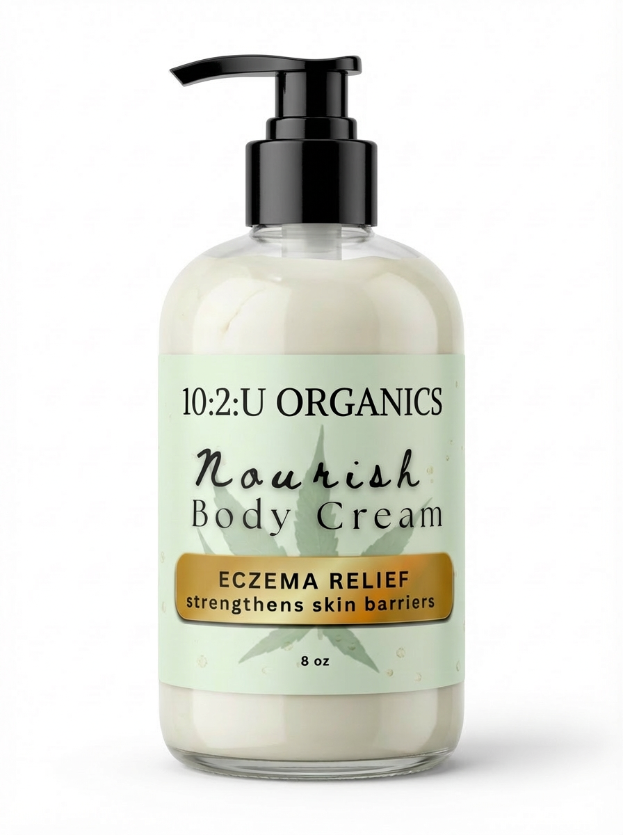 Organic Hand & Body Nourishing Lotion 10 FL Oz for dry, sensitive skin with Hemp Butter