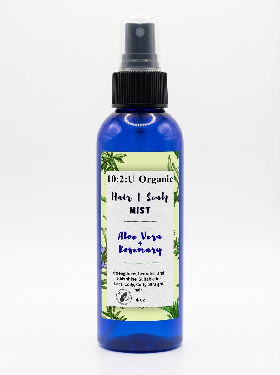 Strengthen Spray – Hydrating & Cooling Mist for Braids, Locs & Protective Styles – Alcohol-Free Formula Rosemary,  –Strengthen Hair & Scalp 4oz